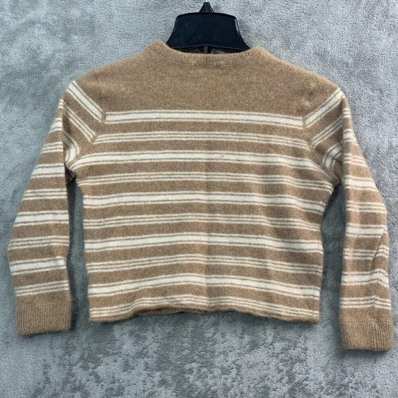 Reformation Cashmere Boyfriend Striped Brown, Size Medium - Picture 8 of 10